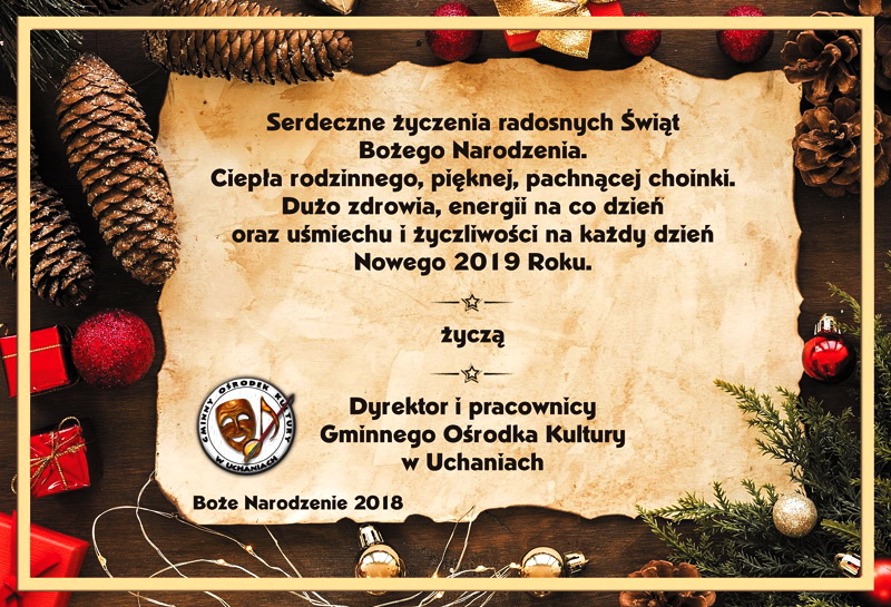 Życzenia Boże Narodzenie 2018