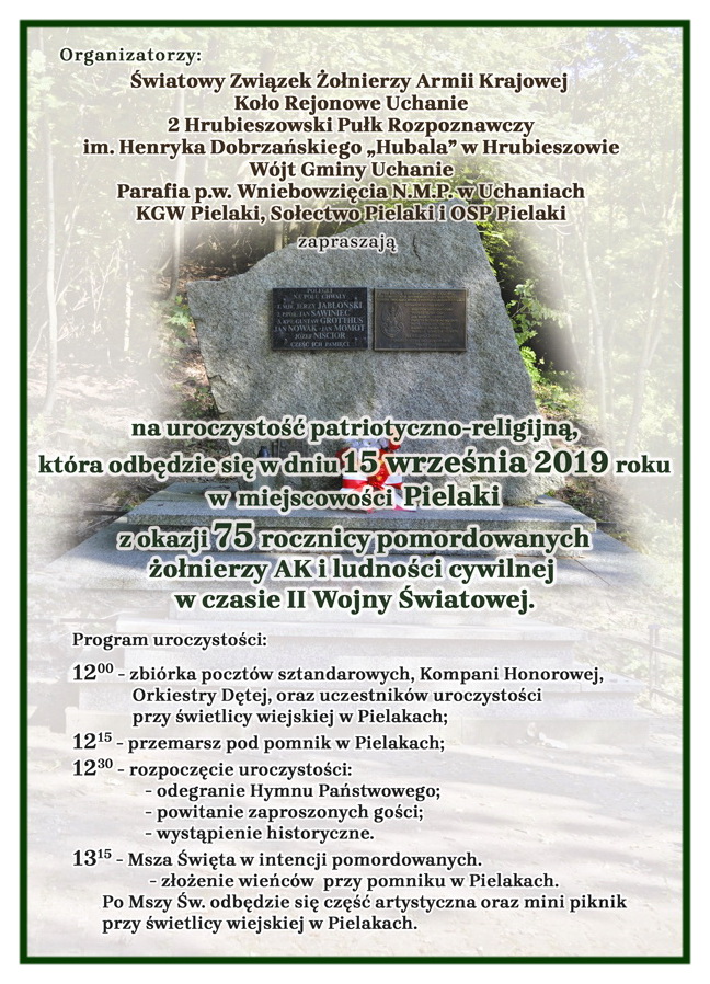 Uroczystości religijno-patriotyczne - Pielaki 15 września 2019