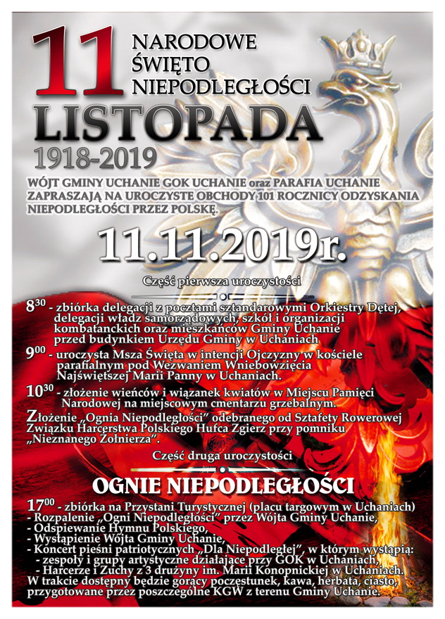 Narodowe Swięto Niepodległości - 11.11.2019