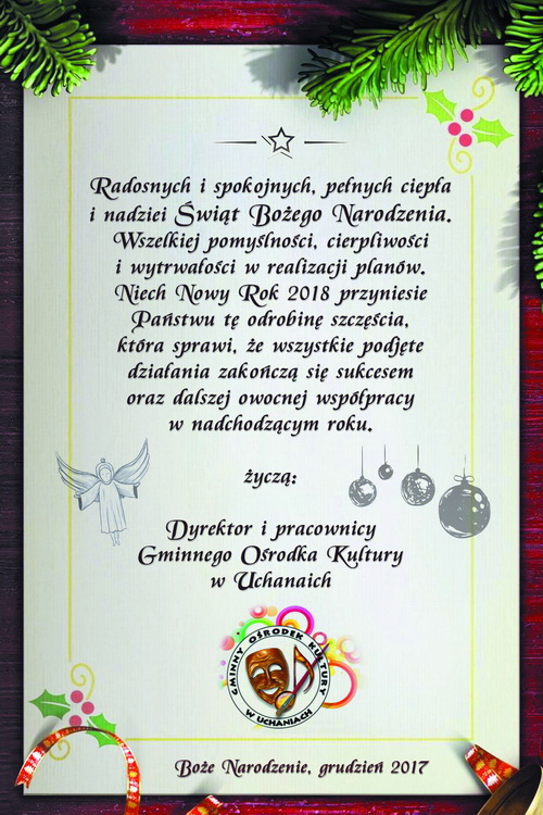 Życzenia Boże Narodzenie 2017